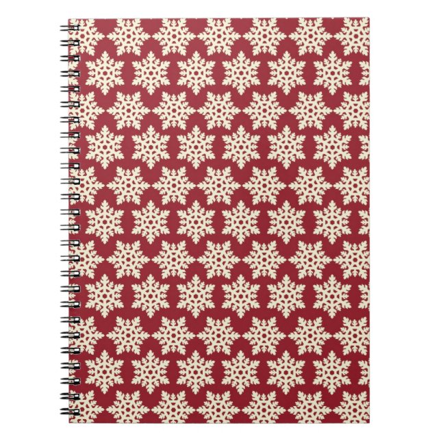 Carnet Flocons de neige de Noël blanc (Devant)