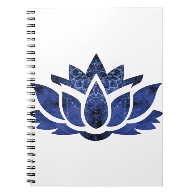 Carnet Flor de Loto con atrapa sueños azul (Devant)