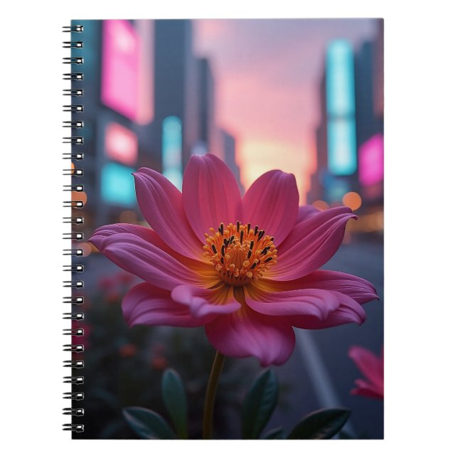 Carnet Floraison Moderne du Lever du Soleil (Devant)