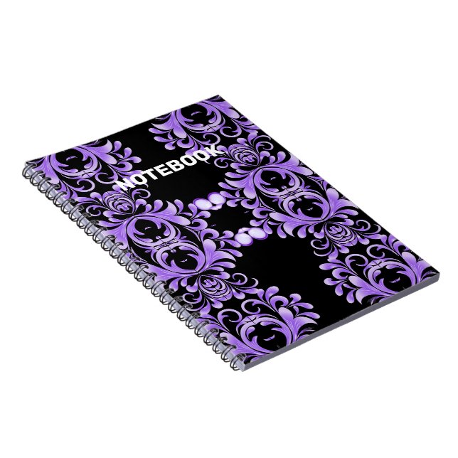 Carnet Floraison Océanique : Harmonie de la Vague Violett (Côté Droit)