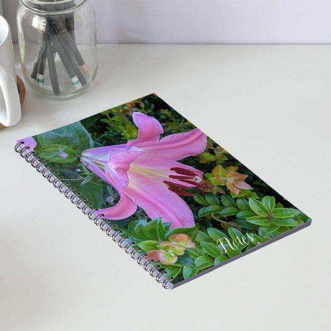 Carnet Floral à fleur rose (In Situ)