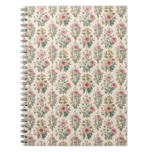 Carnet Floral Anémone Teintée Vintage