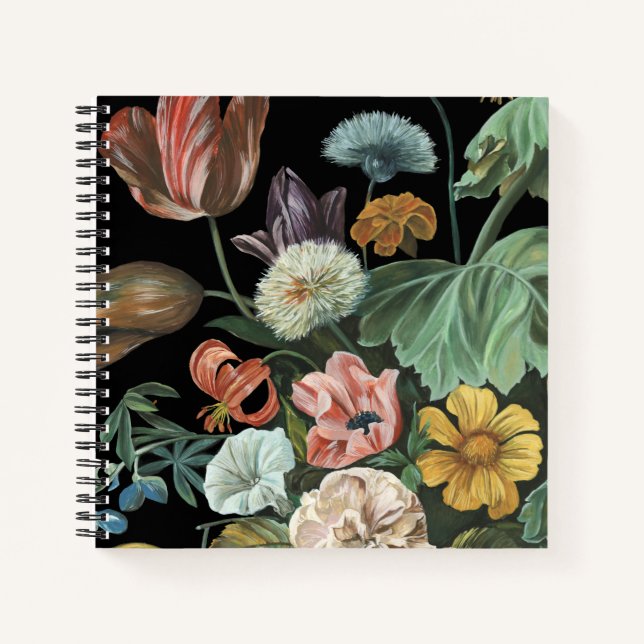 Carnet Floral baroque - Bouquet de fleurs (Devant)