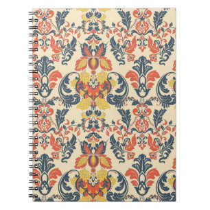 Carnet Floral baroque : Papier peint Vintage classique.