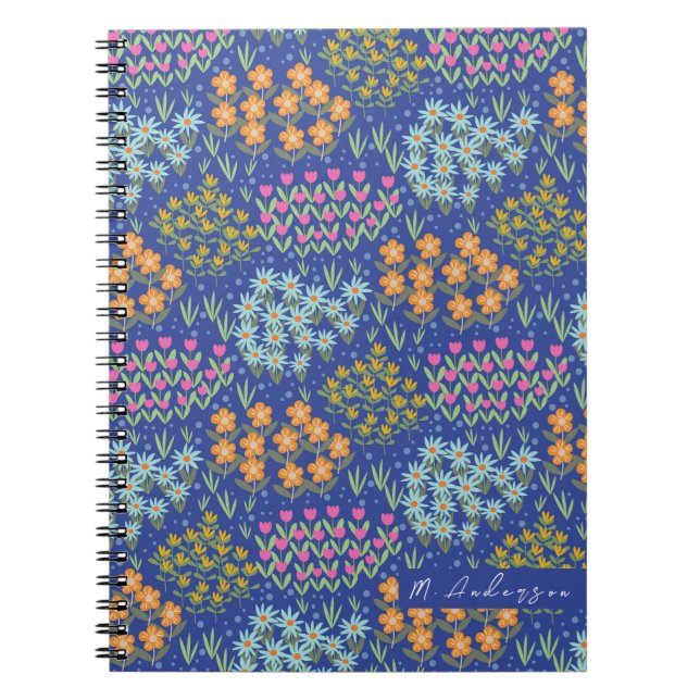 Carnet Floral Bed Blue (Devant)