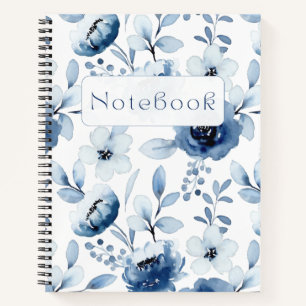 Carnet Floral Bleu Jolies Fleurs