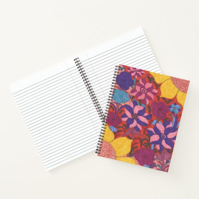 Carnet floral bohème moderne (Intérieur)