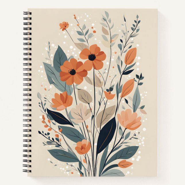 Carnet Floral Boho Abstrait (Devant)
