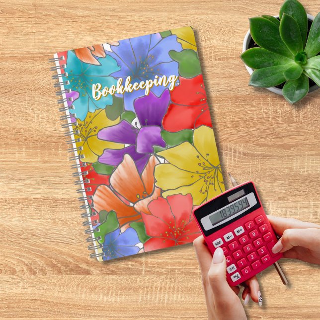 Carnet Floral Bookkeeping Expense Tracker Graph (Créateur téléchargé)