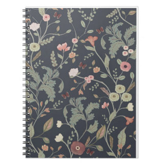 Carnet floral botanique élégant