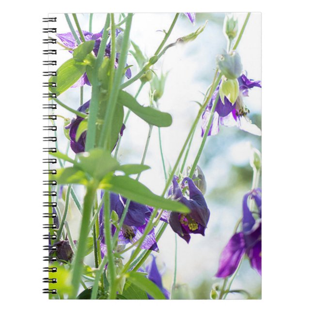 Carnet Floral Colonne Violet (Devant)