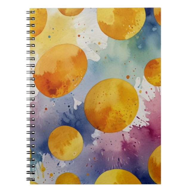 Carnet floral d'aquarelle dynamique (Devant)