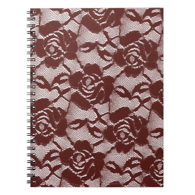 Carnet Floral de dentelle rouge de Bourgogne (Devant)