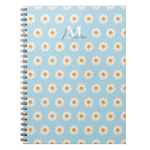 Carnet floral de marguerite - Nom personnalisé