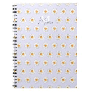 Carnet floral de marguerite - Nom personnalisé