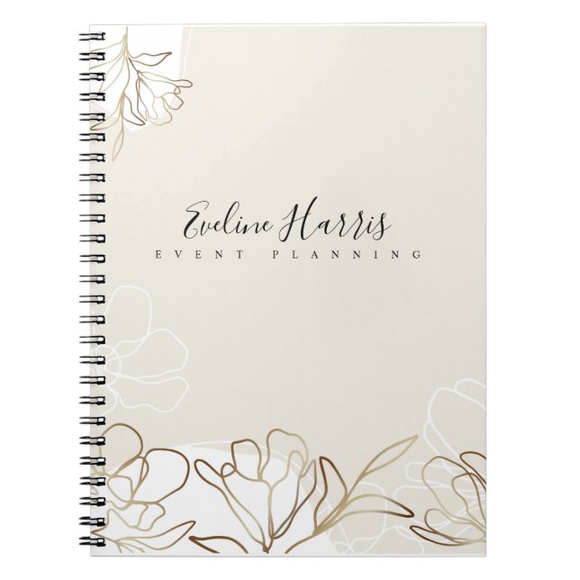 Carnet floral de marque de luxe personnalisé (Devant)