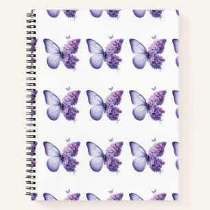 Carnet floral de papillon pourpre
