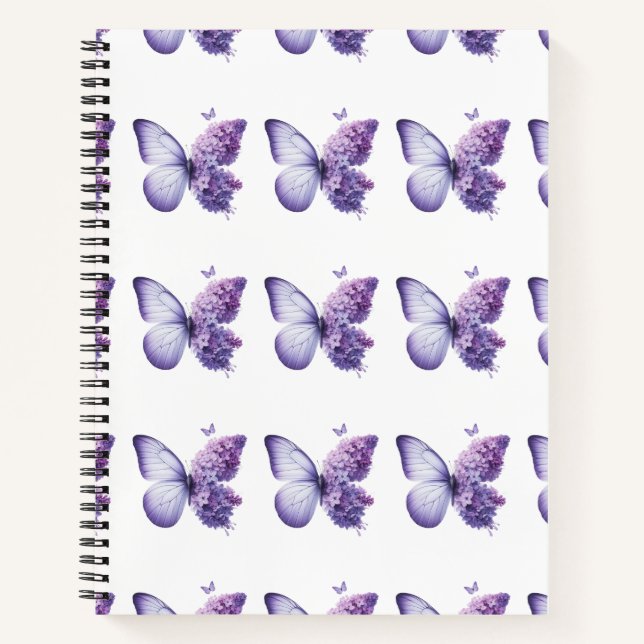 Carnet floral de papillon pourpre (Devant)