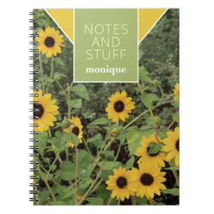 Carnet floral de Susan Jaune aux yeux noirs