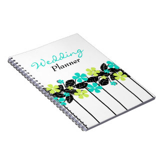 Carnet floral de wedding planner de chaux et de