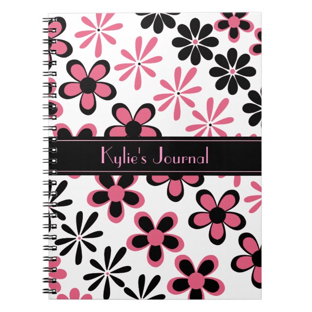 Carnet floral élégant de journal (Devant)