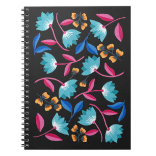 Carnet Floral folkart abstrait coloré