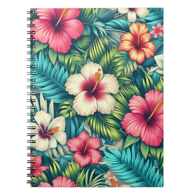 Carnet Floral hawaïen/tropical (Devant)