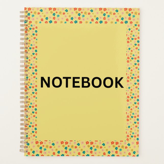 Carnet floral jaune | Fleurs et couleurs mignonnes (Devant)