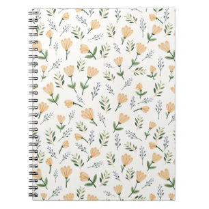 Carnet Floral jaune minimaliste