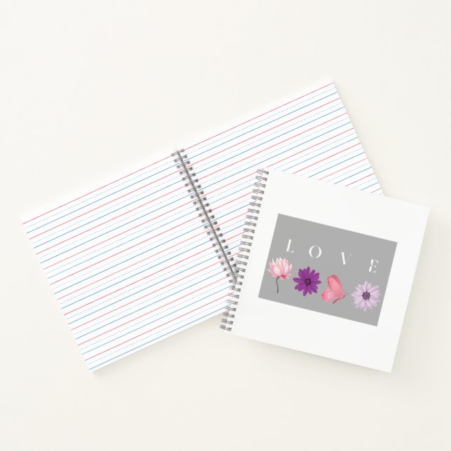 Carnet Floral Love Romantic Botanical Gift for Her (Intérieur)