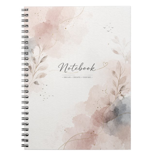 Carnet Floral Minimaliste | Aquarelle Esthétique (Devant)