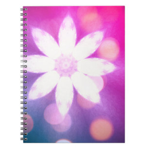 Carnet Floral moderne couleur rose Ombre