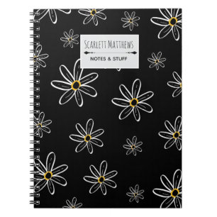 Carnet Floral Nom Personnalisé