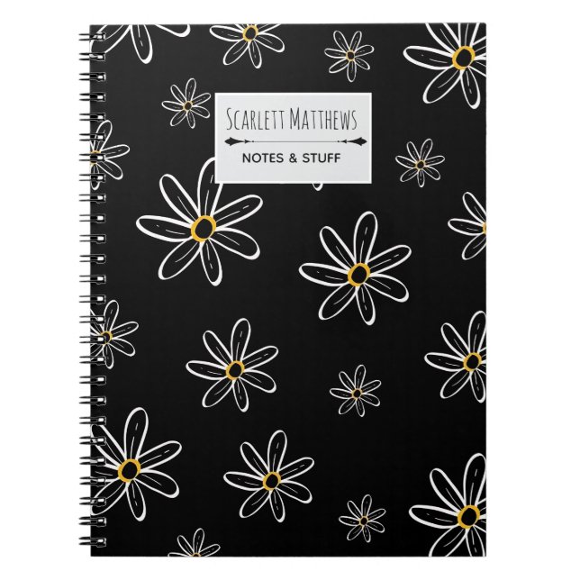 Carnet Floral Nom Personnalisé (Devant)