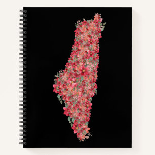 Carnet Floral Palestine carte la liberté artistique pour
