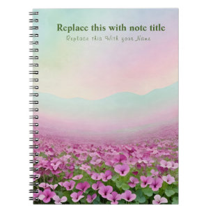 Carnet floral Pastel