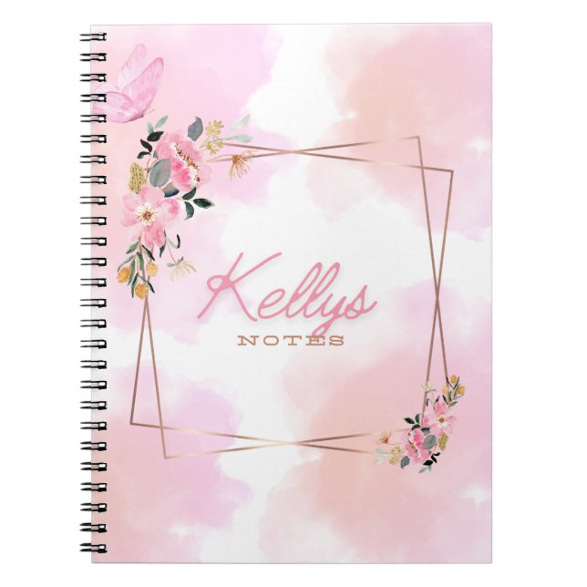 Carnet floral personnalisé (Devant)