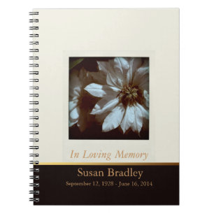 Carnet Floral Photography Clematis 3 Funeral Guest Book