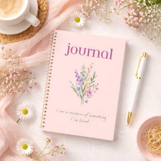 Carnet Floral positive affirmation notebook