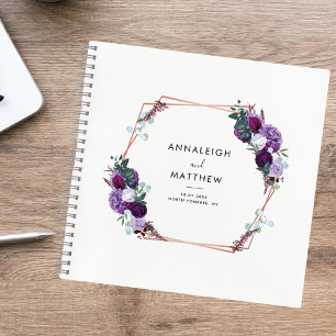 Carnet Floral Purple Botanique Mariage Invité