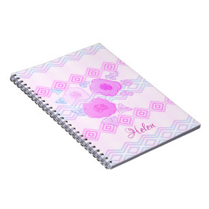 Carnet floral rose