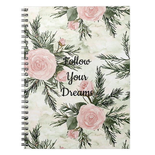 Carnet Floral Rose (Devant)