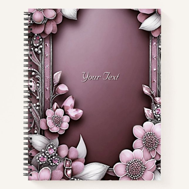 Carnet Floral Rose (Devant)