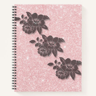 Carnet Floral Rose - Lien Spiral