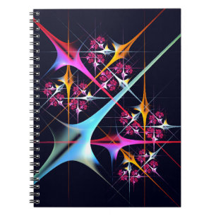 Carnet Floral rose moderne Art Abstrait Couleur Motif #01