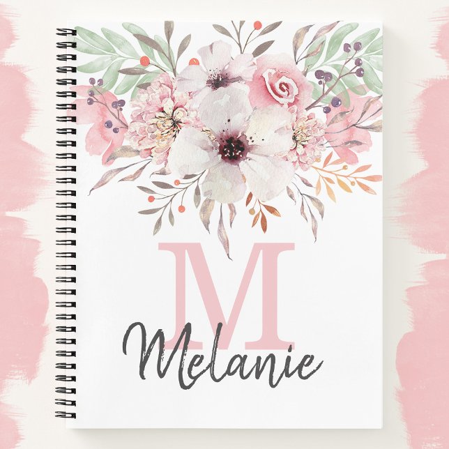 Carnet floral rose rose de fille (Créateur téléchargé)