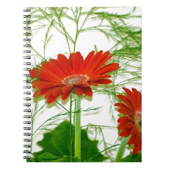 Carnet Floral rouge (Devant)