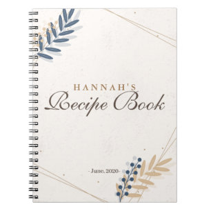 Carnet Floral Rustic Navy Blue Gold Fête des mariées Rece