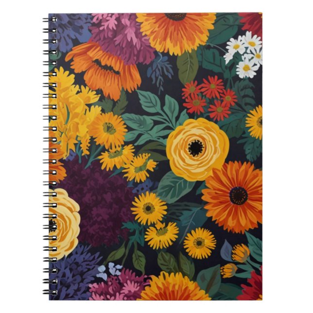Carnet floral serein (Devant)