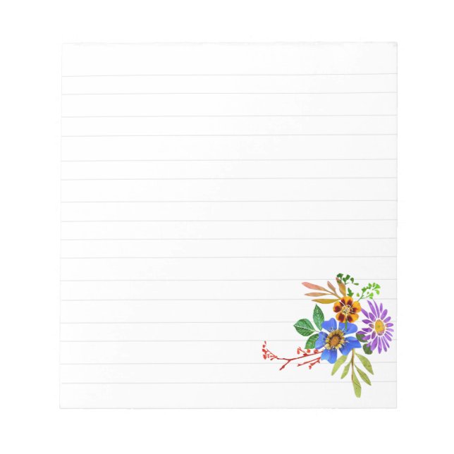 Carnet floral simple  (Devant)